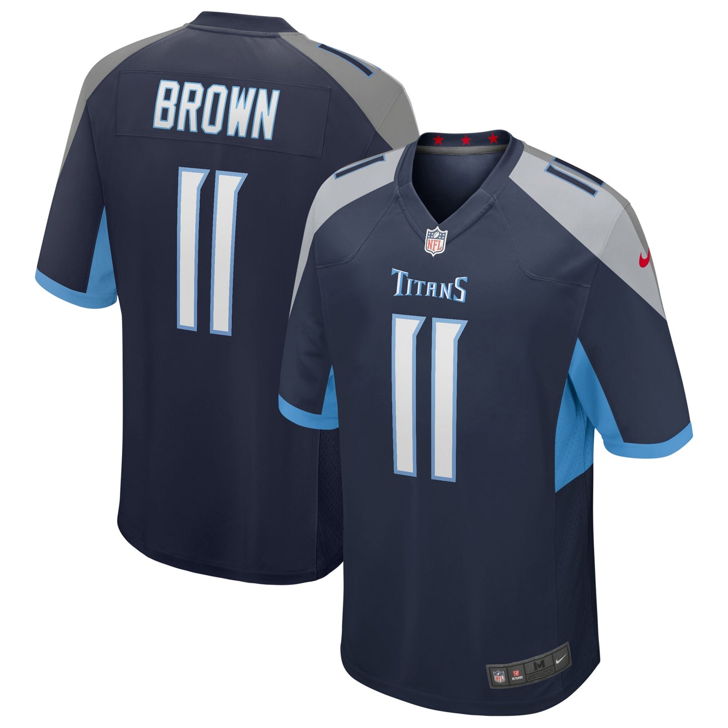 AJ Brown Tennessee Titans Nike Game Jersey - Navy