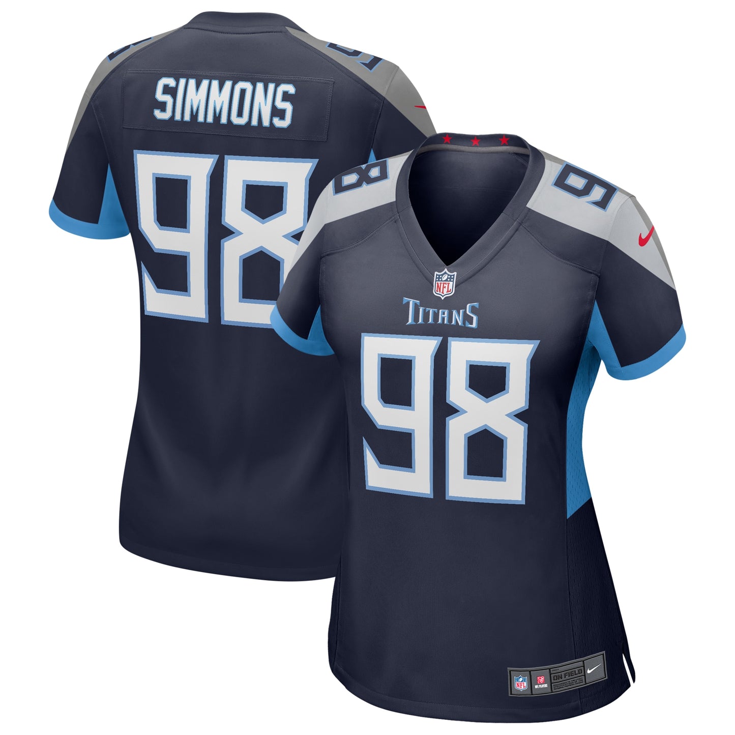 Jeffery Simmons Tennessee Titans Nike Women's Game Jersey - Navy