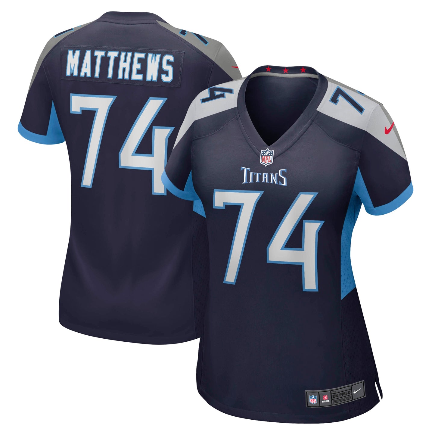 Bruce Matthews Tennessee Titans Nike Women's Retired Player Jersey - Navy