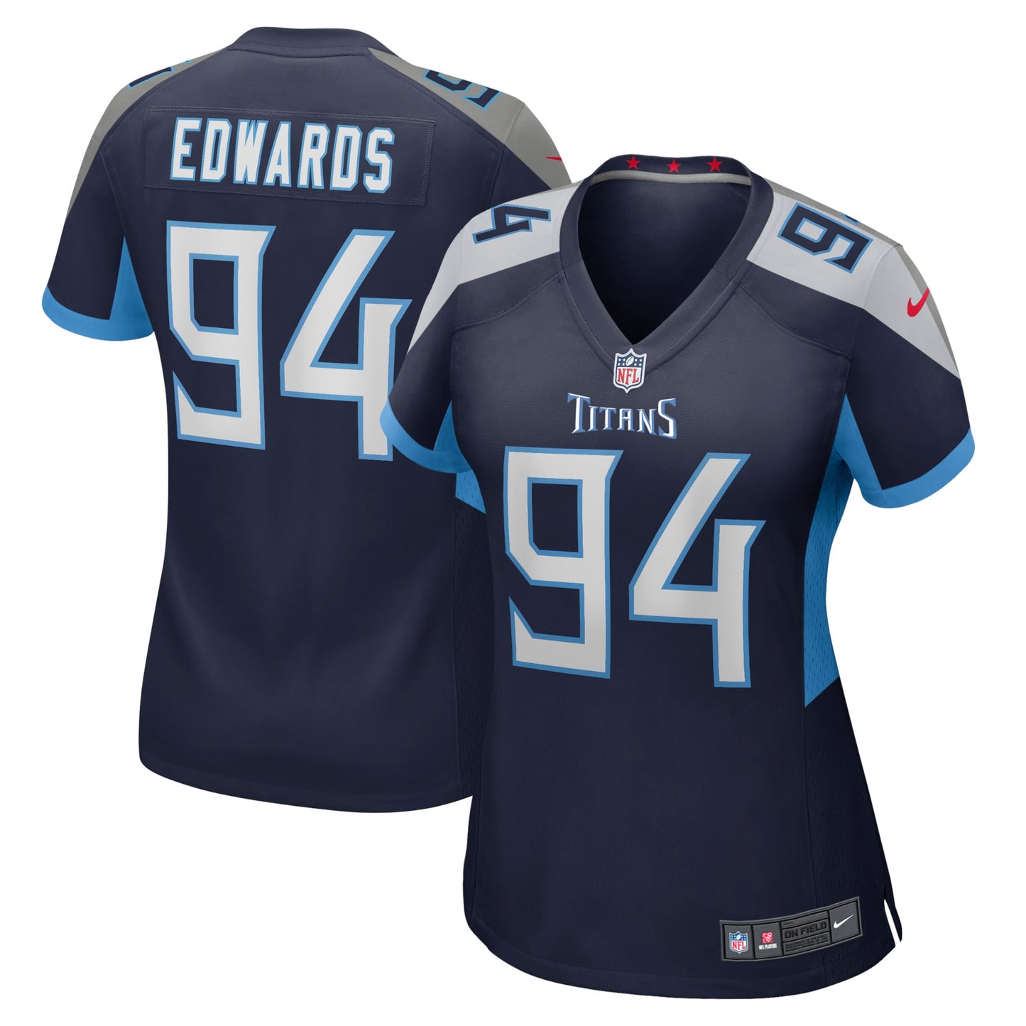 Mario Edwards Tennessee Titans Nike Women's Home Game Player Jersey - Navy