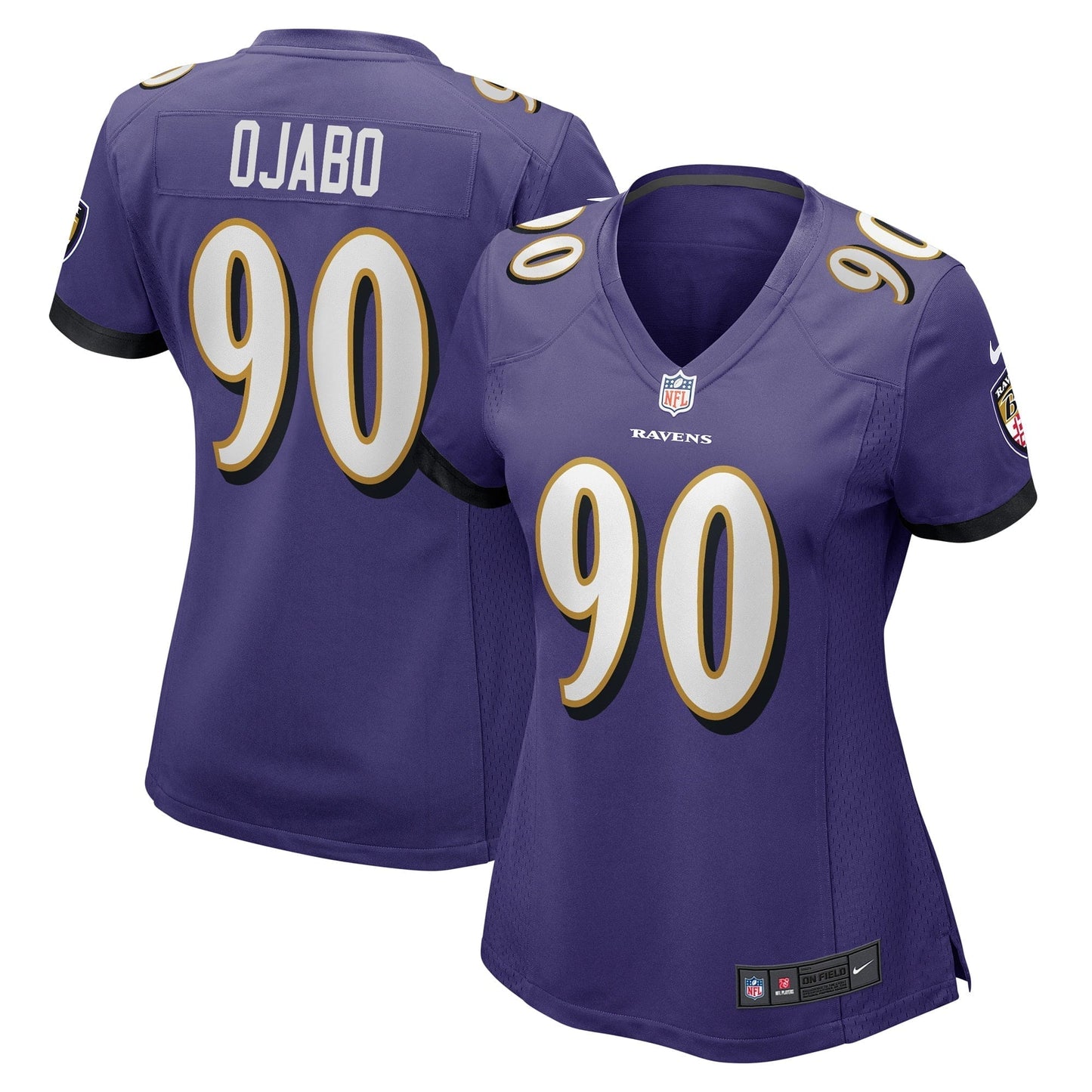 Women's Nike David Ojabo Purple Baltimore Ravens Game Player Jersey