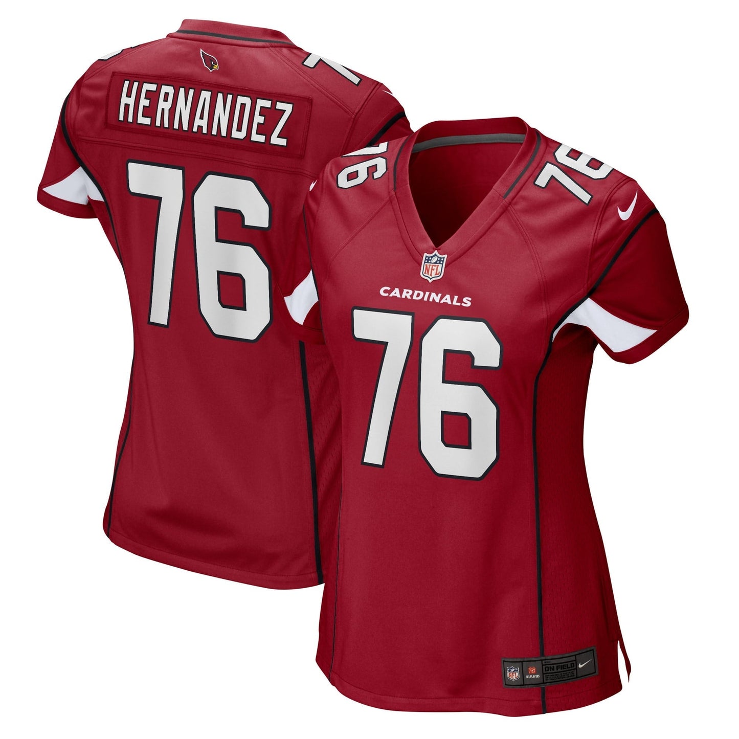 Women's Nike Will Hernandez Cardinal Arizona Cardinals Game Player Jersey