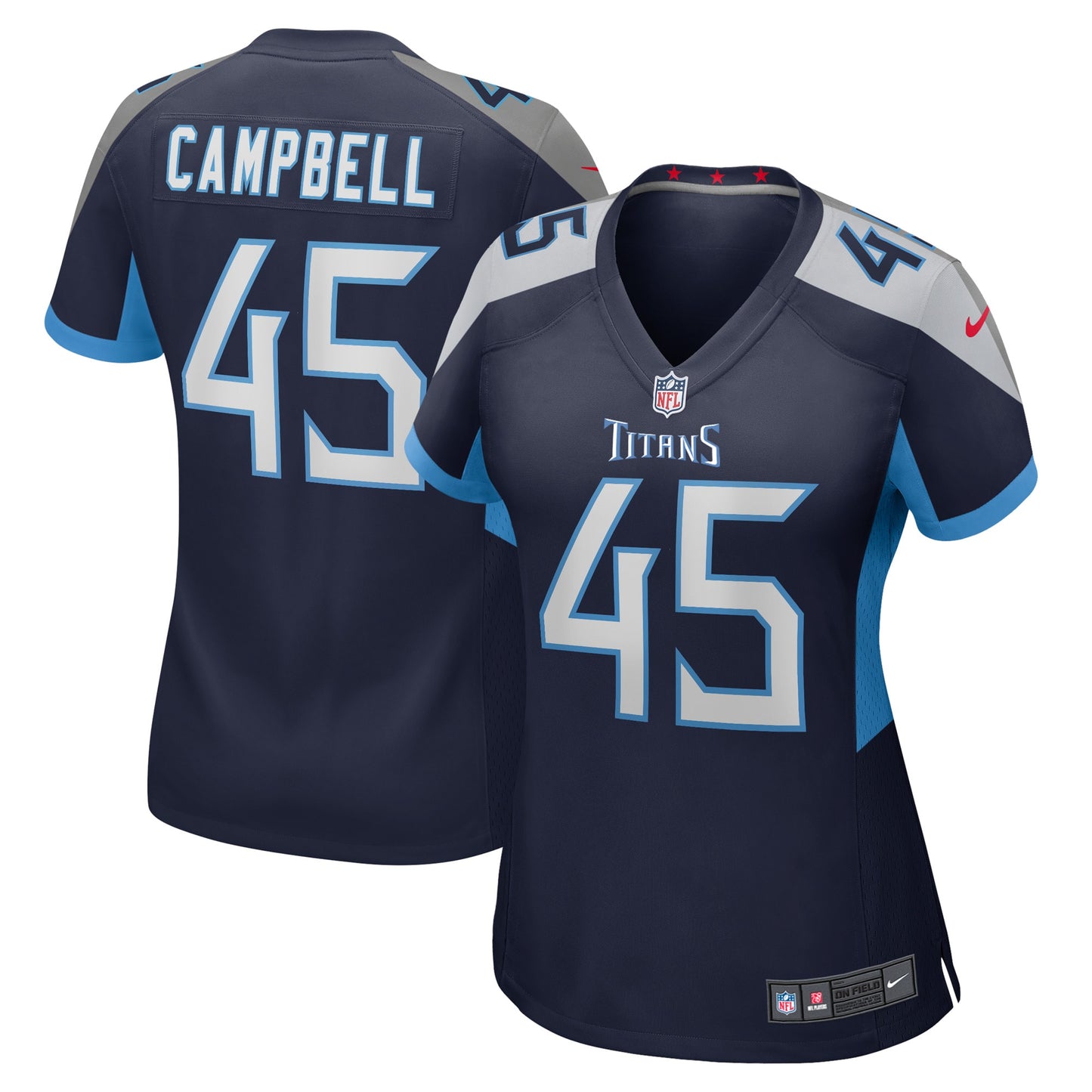 Chance Campbell Tennessee Titans Nike Women's Player Game Jersey - Navy