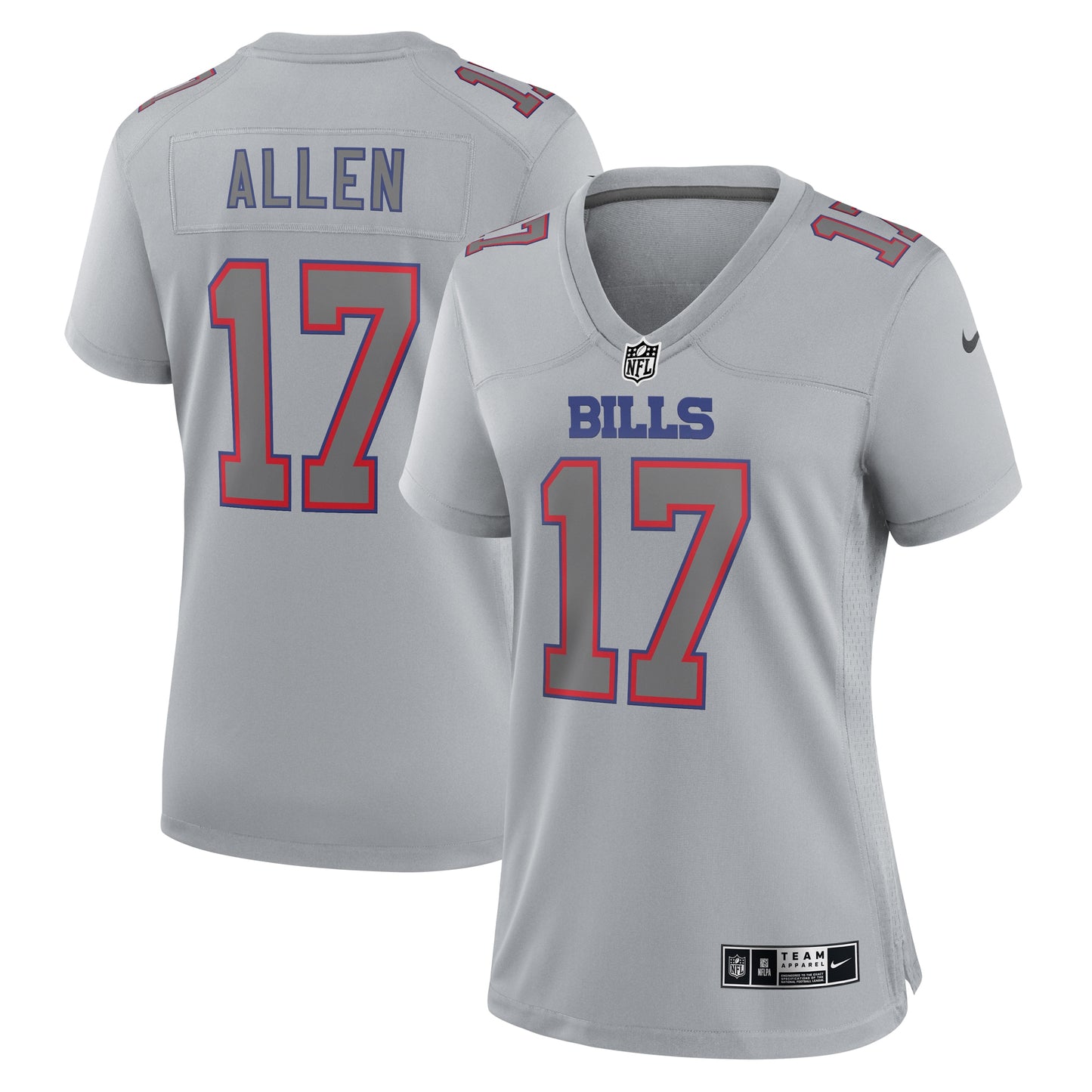 Josh Allen Buffalo Bills Nike Women's Atmosphere Fashion Game Jersey - Gray