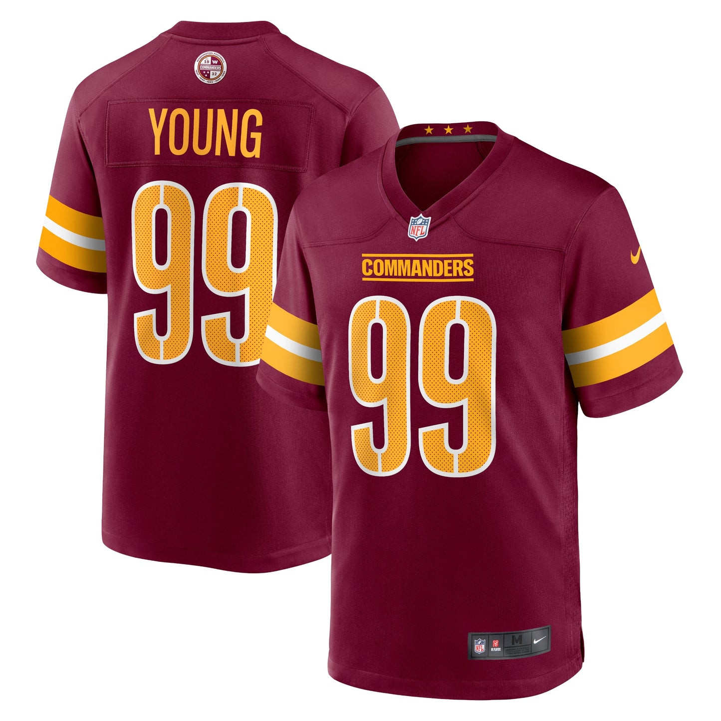 Chase Young Washington Commanders Nike Youth Game Jersey - Burgundy