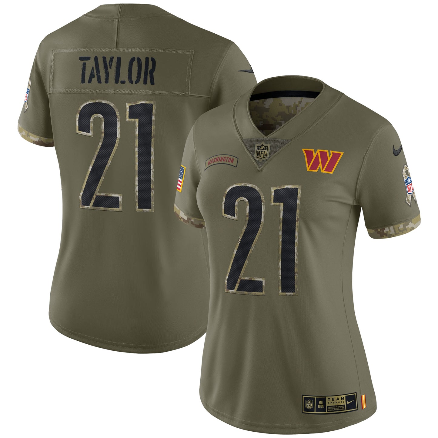 Sean Taylor Washington Commanders Nike Women's 2022 Salute To Service Retired Player Limited Jersey - Olive