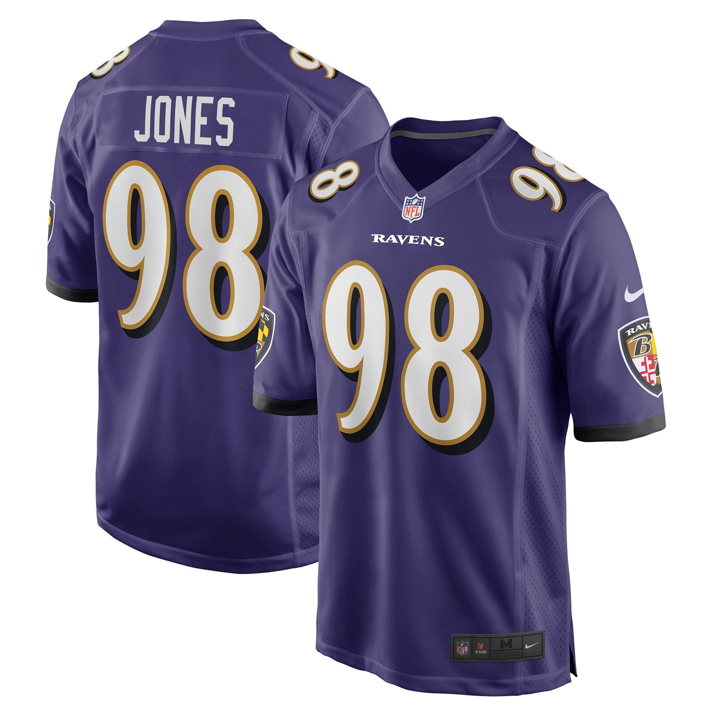 Travis Jones Baltimore Ravens Nike Player Game Jersey - Purple