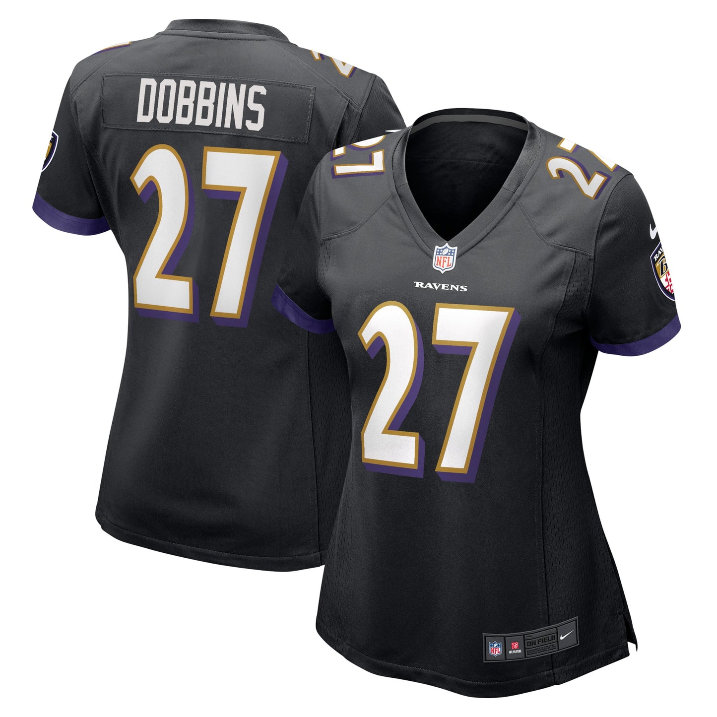 J.K. Dobbins Baltimore Ravens Nike Women's Game Jersey - Black