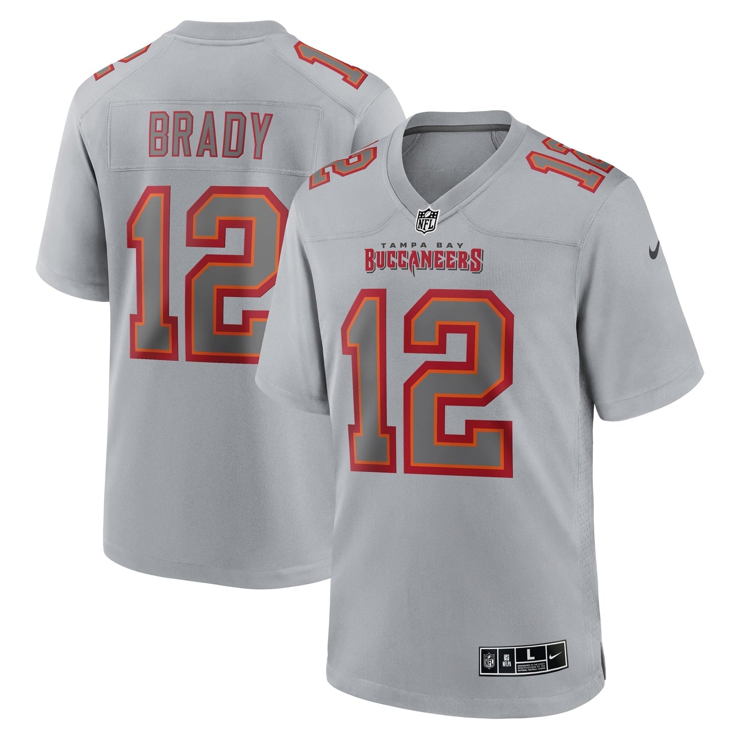 Men's Nike Tom Brady Gray Tampa Bay Buccaneers Atmosphere Fashion Game Jersey