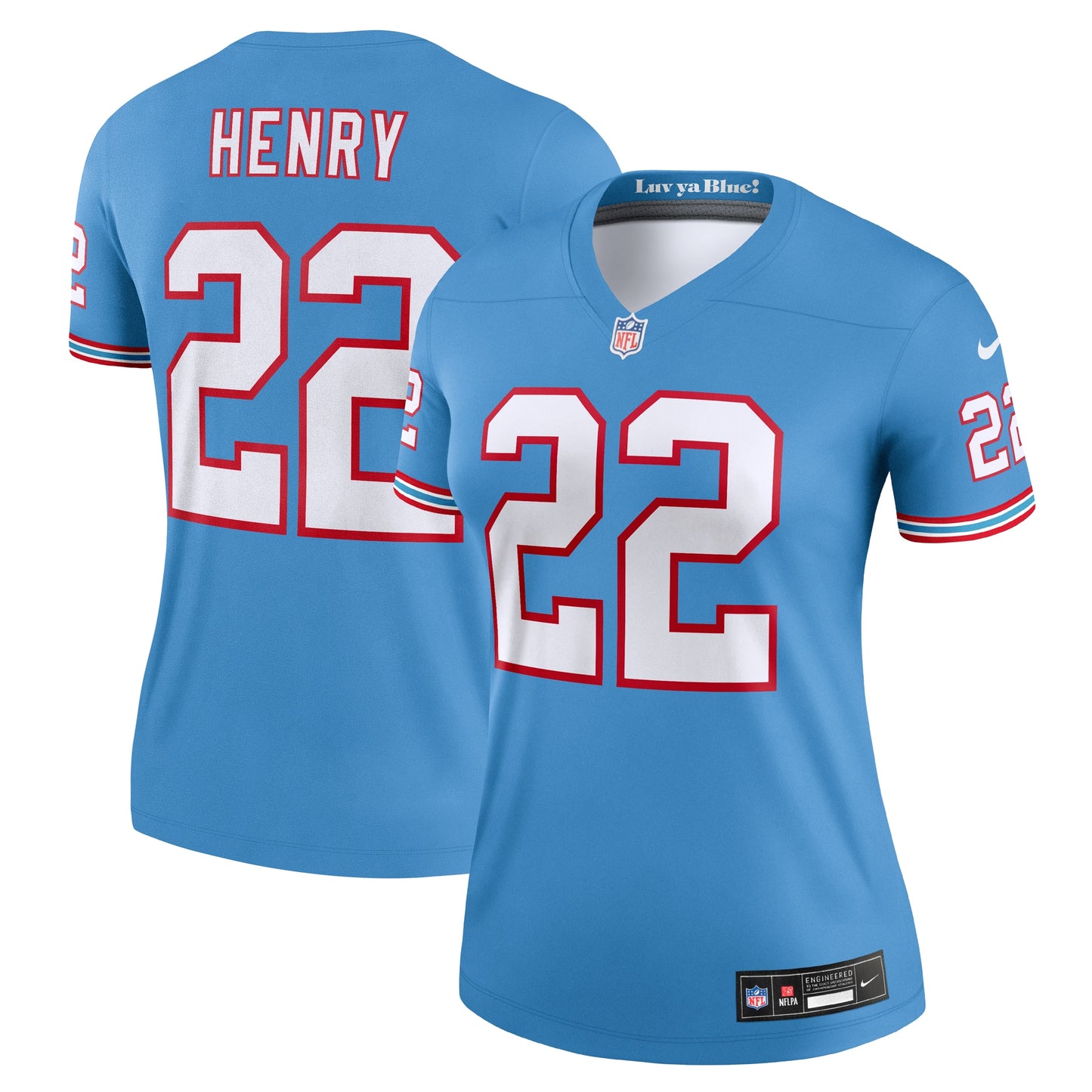 Derrick Henry Tennessee Titans Nike Women's Oilers Throwback Legend Jersey - Light Blue