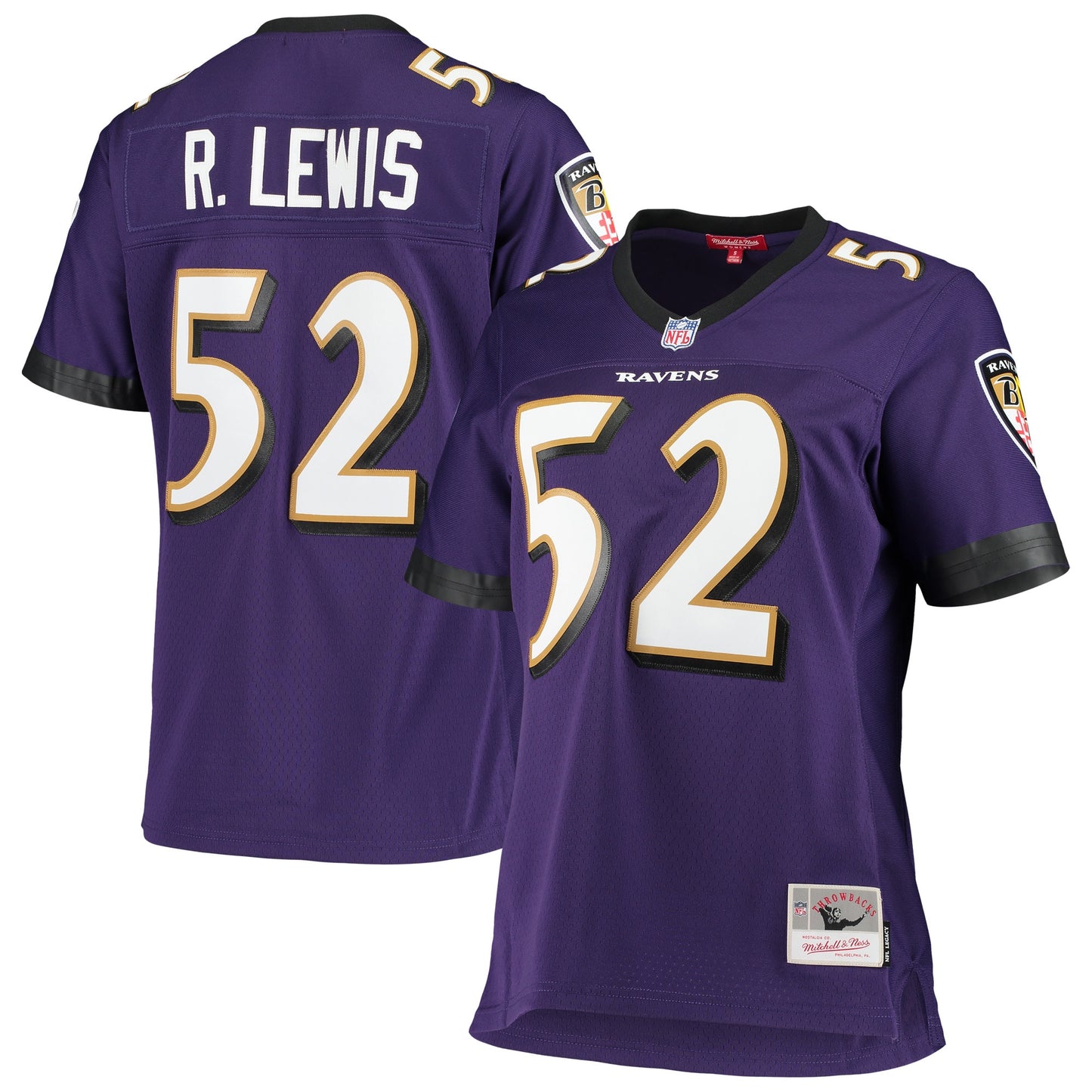 Ray Lewis Baltimore Ravens Mitchell & Ness Women's Legacy Replica Team Jersey - Purple